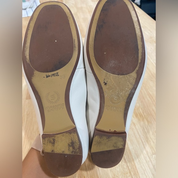 Massimo Santini off white leather moccasin size 36 - Picture 3 of 6